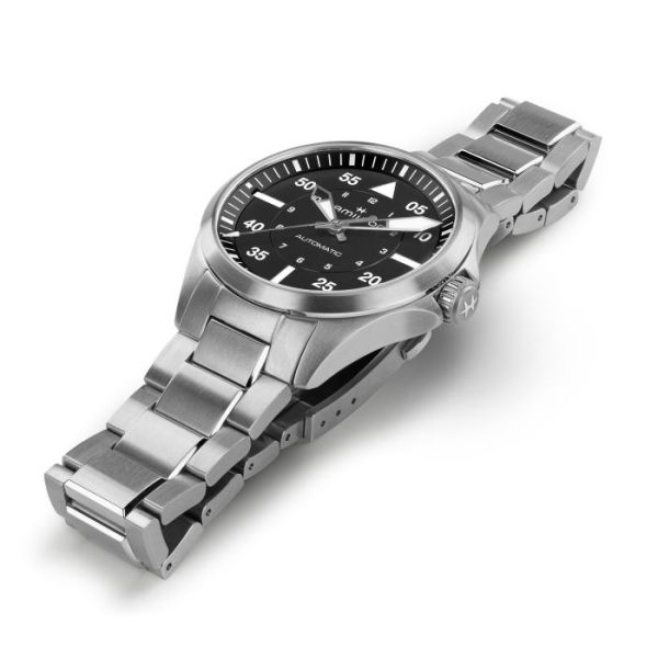 Montre Hamilton Khaki Aviation Pilot Auto 39mm Cadran Noir
