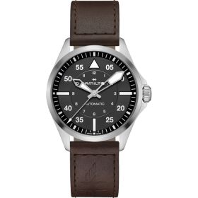 Montre Hamilton Khaki Aviation Pilot Auto 39mm Cadran Noir