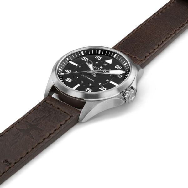 Montre Hamilton Khaki Aviation Pilot Auto 39mm Cadran Noir