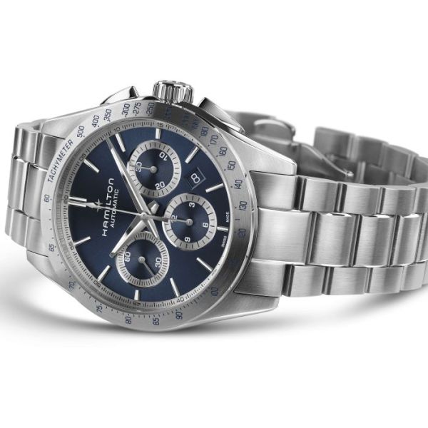 Montre Hamilton Jazzmaster Performer Autochrono 42mm Cadran Bleu
