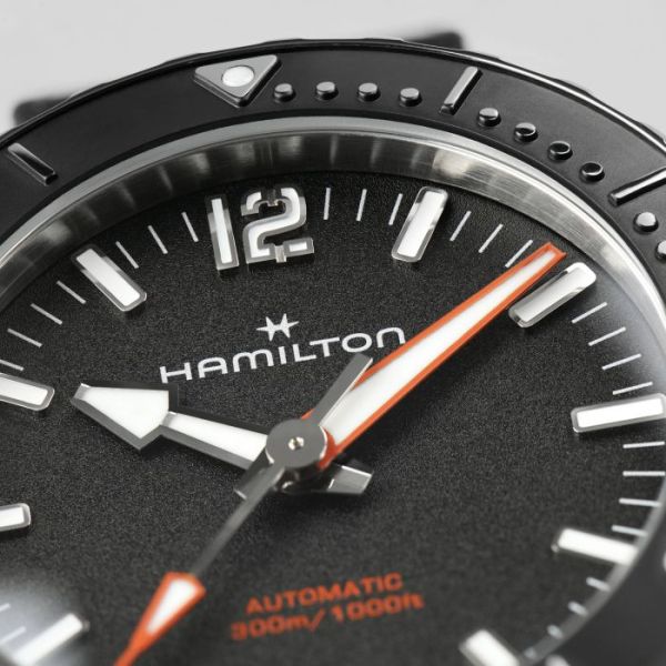 Montre Hamilton Khaki Navy Frogman Auto Cadran Noir