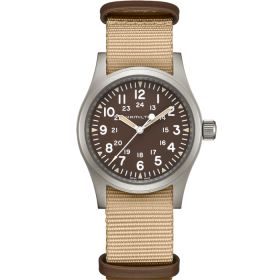 Montre Hamilton Khaki Field Mechanical Cadran Brun