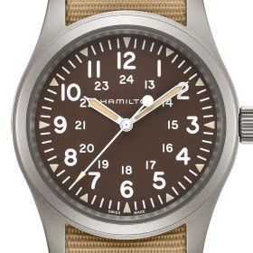 Montre Hamilton Khaki Field Mechanical Cadran Brun