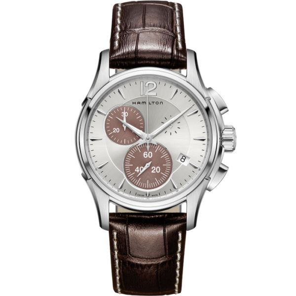 Montre Hamilton Jazzmaster Chrono Quartz Cadran Argenté