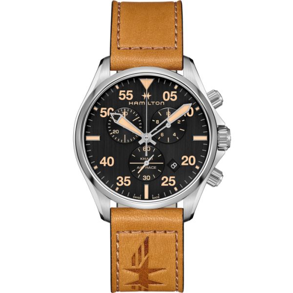 Montre Hamilton Khaki Aviation Khaki Pilot Chrono Quartz Cadran Noir
