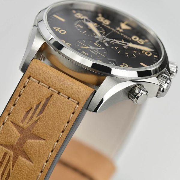 Montre Hamilton Khaki Aviation Khaki Pilot Chrono Quartz Cadran Noir