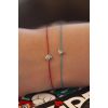 Bracelet Redline NOIS TRIANGLE 1 Diamant 0.05 ct argent fil rouge