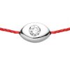 Bracelet Redline NOIS EYES 1 Diamant 0.05 ct argent fil rouge