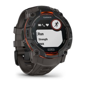 Montre Garmin Instinct 3 - 50mm SOLAR Noir Bracelet Silicone Gris Charbon