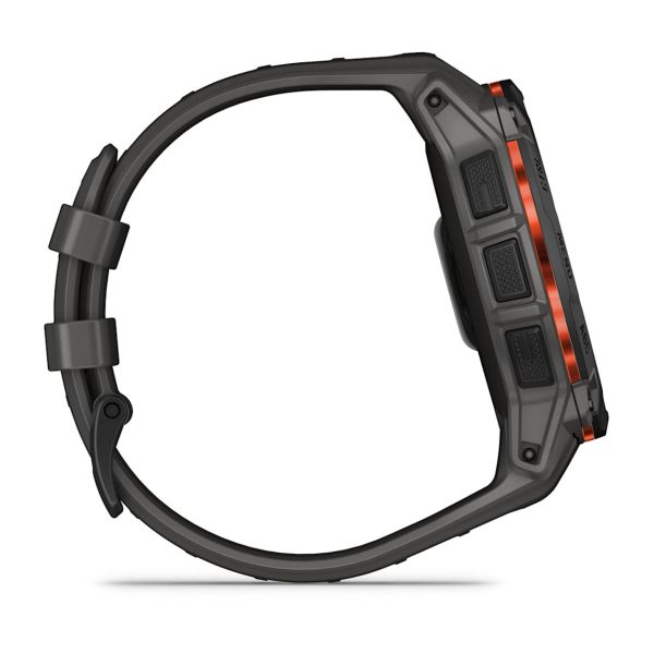 Montre Garmin Instinct 3 - 50mm SOLAR Noir Bracelet Silicone Gris Charbon