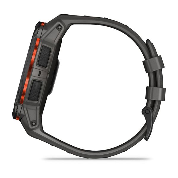 Montre Garmin Instinct 3 - 50mm SOLAR Noir Bracelet Silicone Gris Charbon