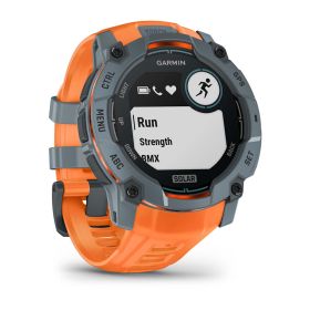 Montre Garmin Instinct 3 - 50mm SOLAR Bleu Crépuscule Bracelet Silicone Orange
