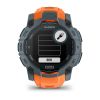 Montre Garmin Instinct 3 - 50mm SOLAR Bleu Crépuscule Bracelet Silicone Orange