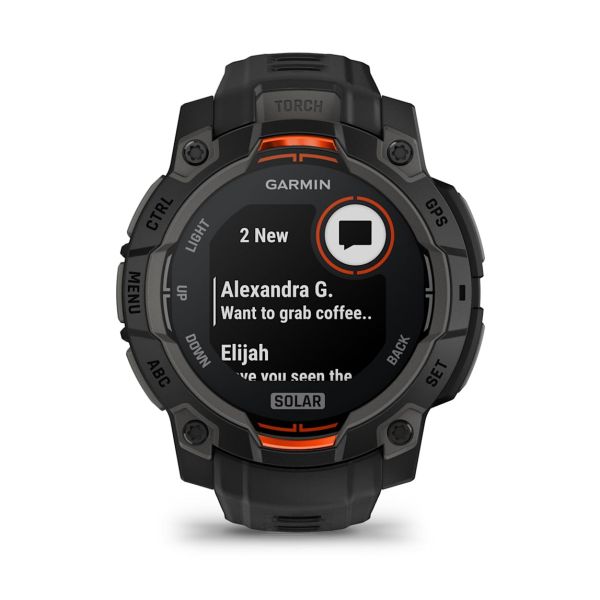 Montre Garmin Instinct 3 - 45mm SOLAR Noir Bracelet Silicone Noir