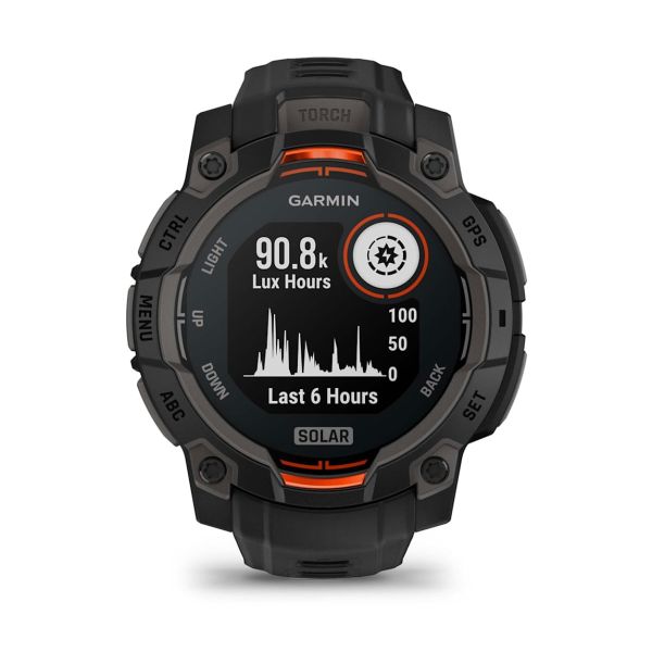 Montre Garmin Instinct 3 - 45mm SOLAR Noir Bracelet Silicone Noir