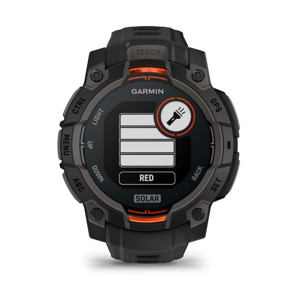 Montre Garmin Instinct 3 - 45mm SOLAR Noir Bracelet Silicone Noir