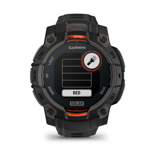 Montre Garmin Instinct 3 - 45mm SOLAR Noir Bracelet Silicone Noir