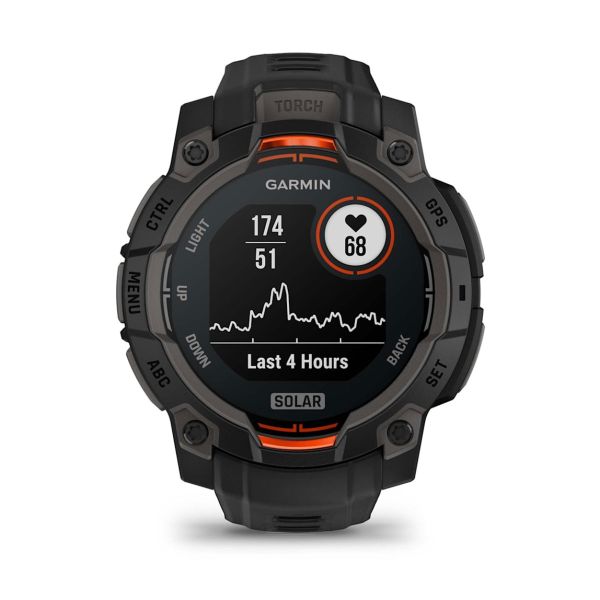 Montre Garmin Instinct 3 - 45mm SOLAR Noir Bracelet Silicone Noir