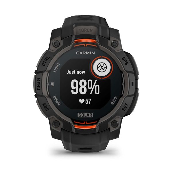 Montre Garmin Instinct 3 - 45mm SOLAR Noir Bracelet Silicone Noir