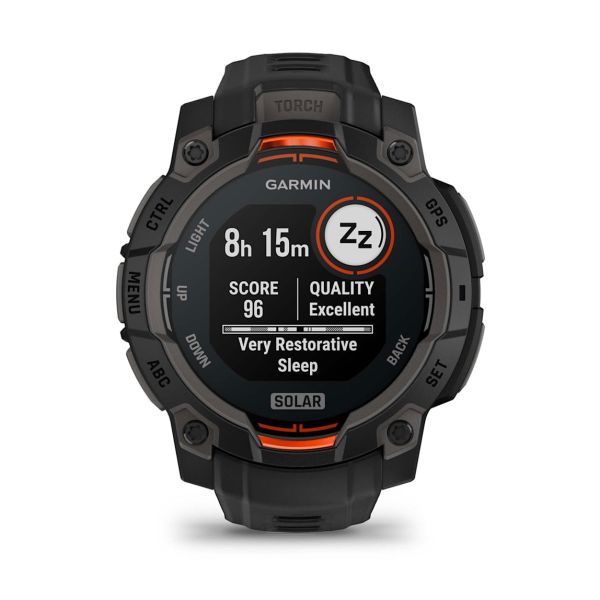 Montre Garmin Instinct 3 - 45mm SOLAR Noir Bracelet Silicone Noir
