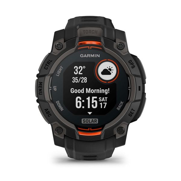 Montre Garmin Instinct 3 - 45mm SOLAR Noir Bracelet Silicone Noir