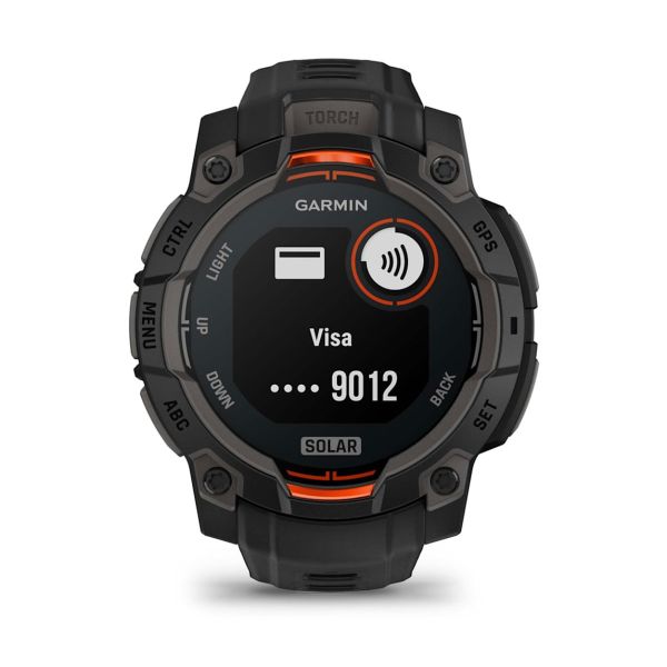 Montre Garmin Instinct 3 - 45mm SOLAR Noir Bracelet Silicone Noir