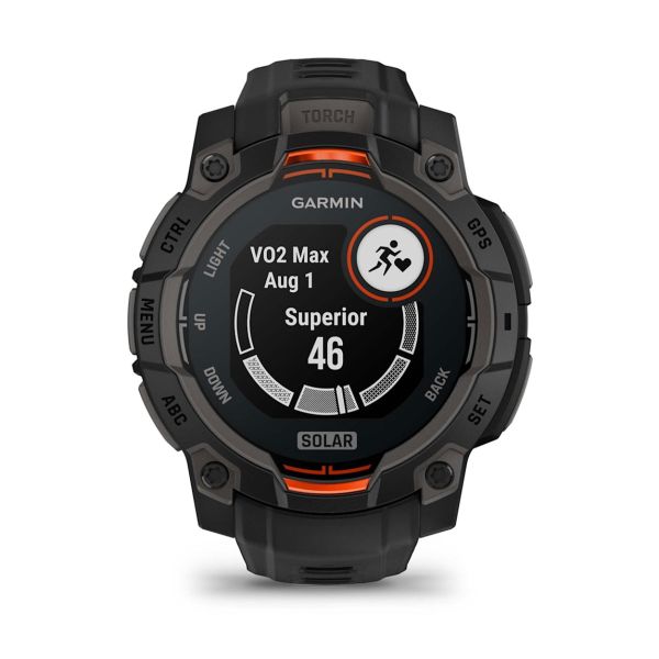 Montre Garmin Instinct 3 - 45mm SOLAR Noir Bracelet Silicone Noir