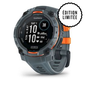 Montre Garmin Instinct 3 - 45mm SOLAR Bleu Crépuscule Bracelet Silicone