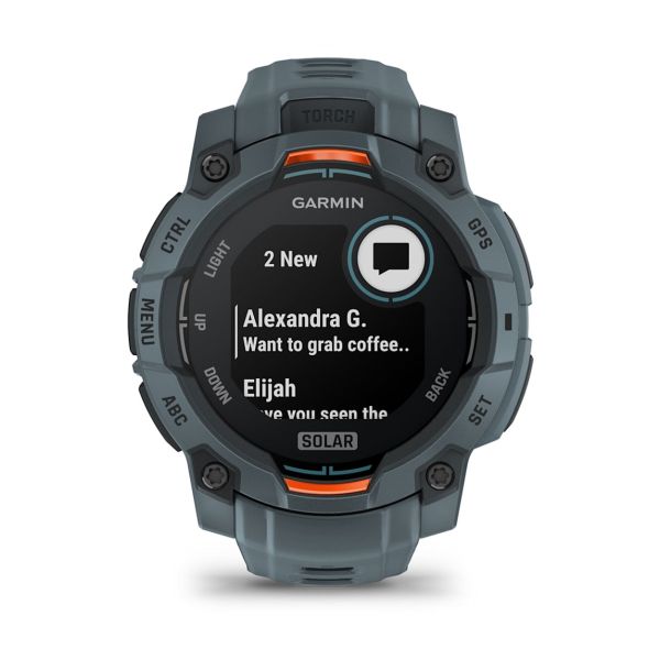 Montre Garmin Instinct 3 - 45mm SOLAR Bleu Crépuscule Bracelet Silicone