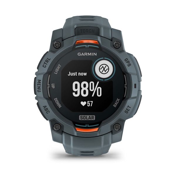 Montre Garmin Instinct 3 - 45mm AMOLED Vert d'Eau Bracelet Silicone