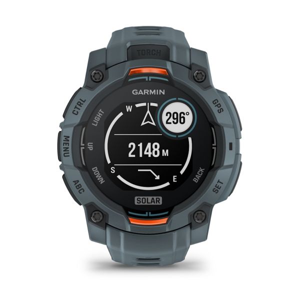 Montre Garmin Instinct 3 - 45mm AMOLED Vert d'Eau Bracelet Silicone