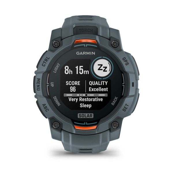 Montre Garmin Instinct 3 - 45mm SOLAR Bleu Crépuscule Bracelet Silicone