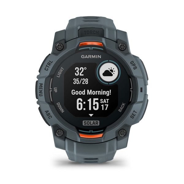 Montre Garmin Instinct 3 - 45mm AMOLED Vert d'Eau Bracelet Silicone