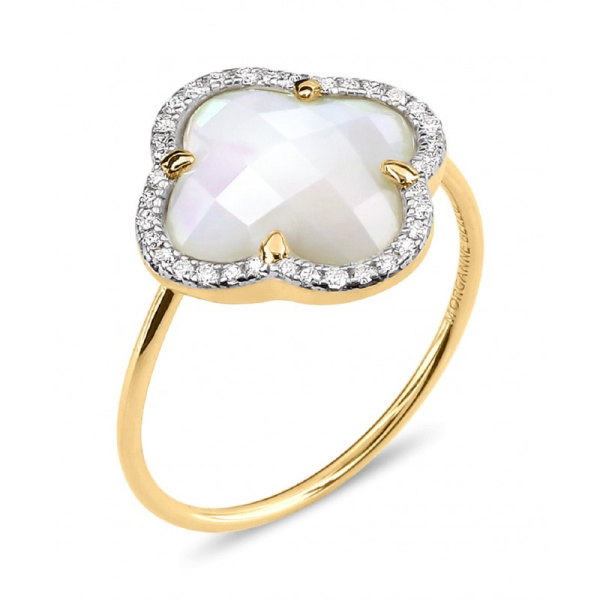 Bague Morganne Bello Victoria Diamant Or Jaune Opale Ethiopienne Diamants