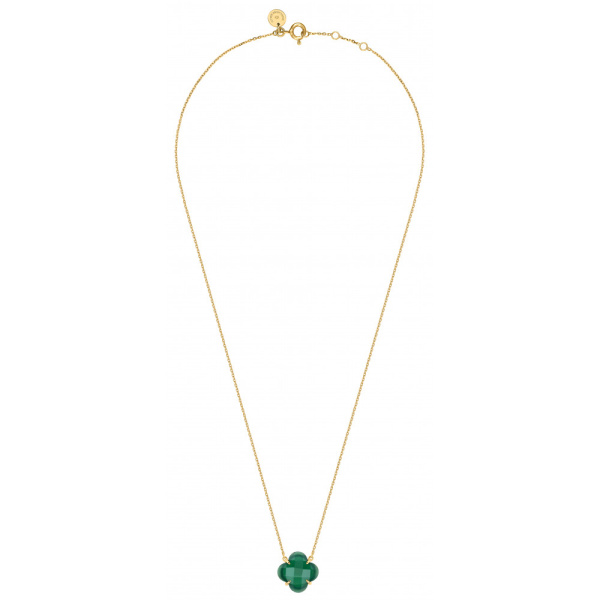 Collier Morganne Bello Victoria Or Jaune Agate Verte