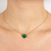 Collier Morganne Bello Victoria Or Jaune Agate Verte