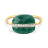 Bague Morganne Bello Aurore Or Jaune Agate Verte Diamants