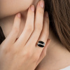 Bague Morganne Bello Aurore Or Rose Onyx Diamants