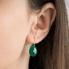 Boucles d'oreilles Morganne Bello Alma Or Jaune Agate Verte