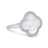 Bague Morganne Bello Victoria Diamant Or Blanc Nacre Diamants