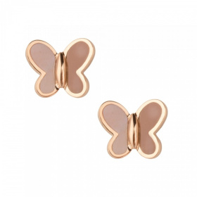 Boucles d'oreilles Morganne Bello Puces d'Oreilles Or Rose Nacre Rose