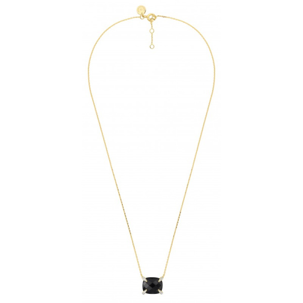 Collier Morganne Bello Or Jaune Onyx Diamants