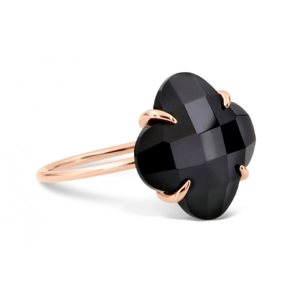 E-shop Morganne Bello Bague Victoria Or Rose Onyx
