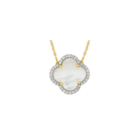Collier Morganne Bello Victoria Diamant Or Jaune Nacre Diamants