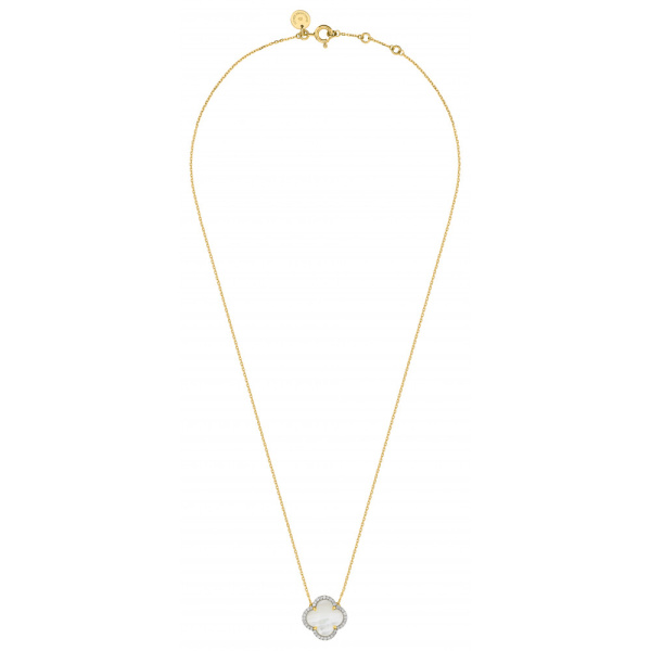 Collier Morganne Bello Victoria Diamant Or Jaune Nacre Diamants