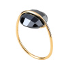 Bague Morganne Bello Or Jaune Hématite Ronde