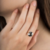 Bague Morganne Bello Or Jaune Hématite Ronde