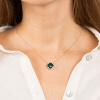 Collier Morganne Bello Victoria Diamant Or Jaune Agate Verte Diamants