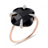 Bague Morganne Bello Victoria Lys Or Rose Onyx Diamants