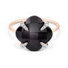 Bague Morganne Bello Victoria Lys Or Rose Onyx Diamants